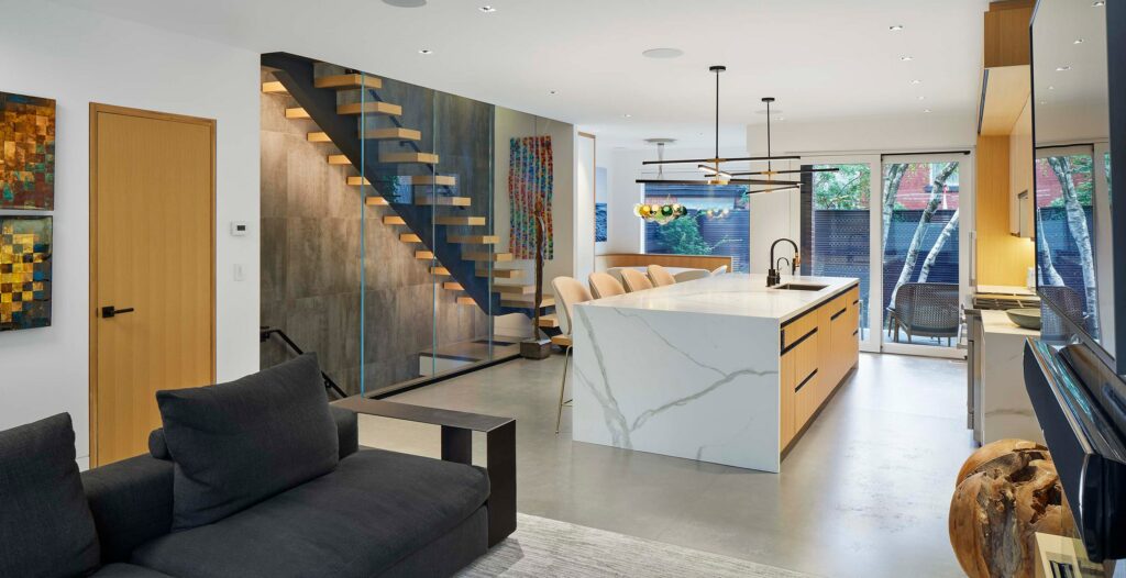 Yorkville Hideaway property with a modern open concept living room and kitchen